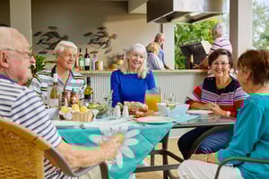 People at table having drinks Renaissance